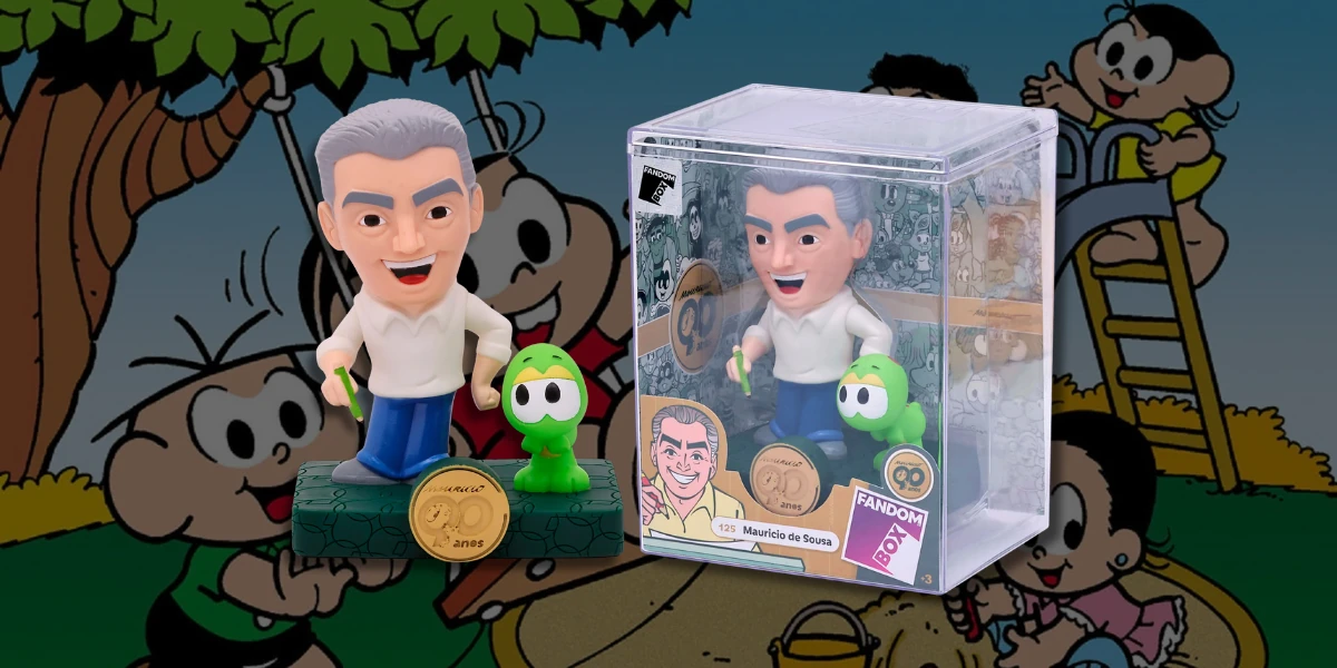 Fandom Box celebra os 90 anos de Mauricio de Sousa com colecionável exclusivo do criador da Turma da Mônica