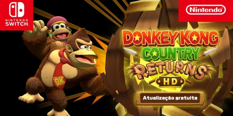 Donkey Kong Country Returns HD recebe atualização 1.1.0 com Dixie Kong, novo modo e suporte em PT-BR